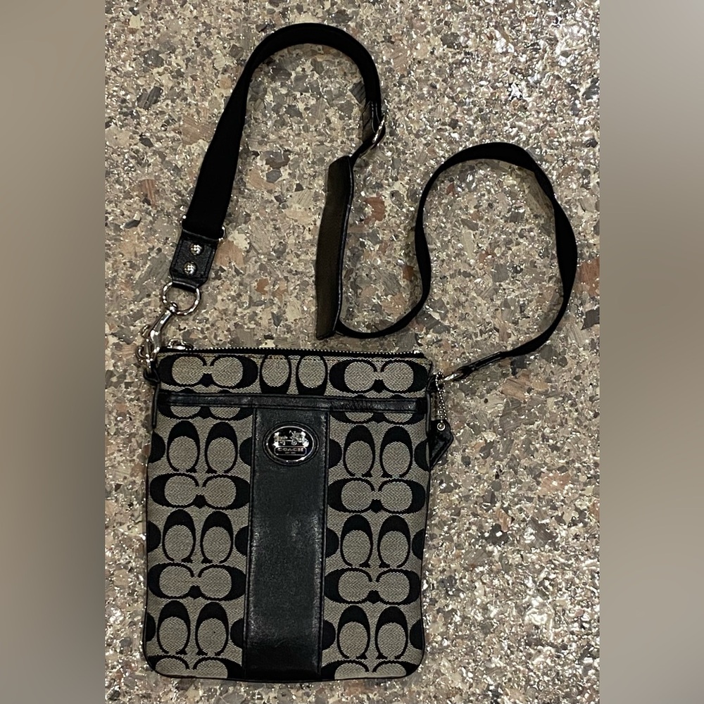 Coach Black and Gray Crossbody Bag